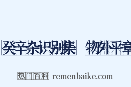 癸辛杂识别集·物外平章是什么意思的图片